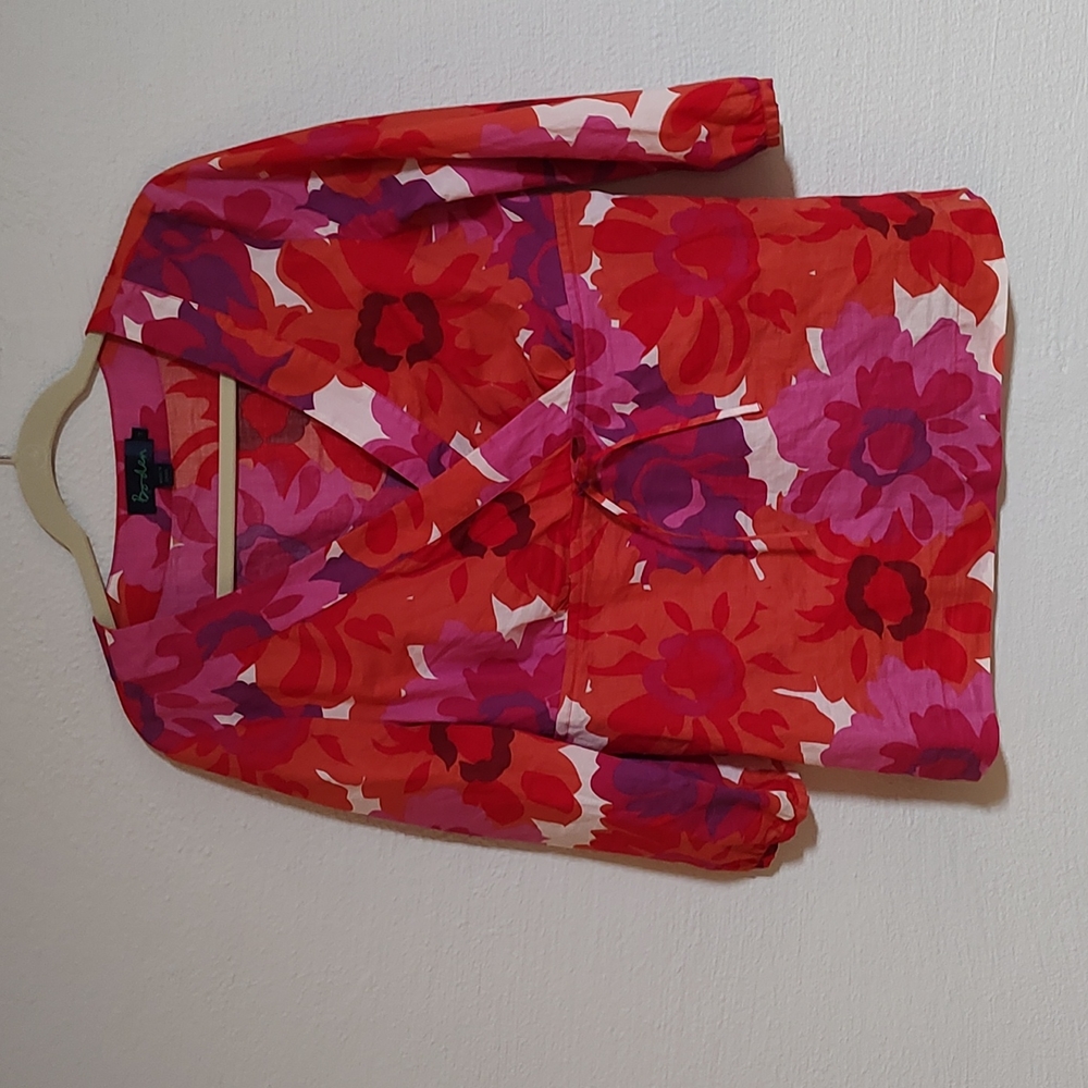 Boden Size 14 V-Neck Cross Pink, Orange, Purple